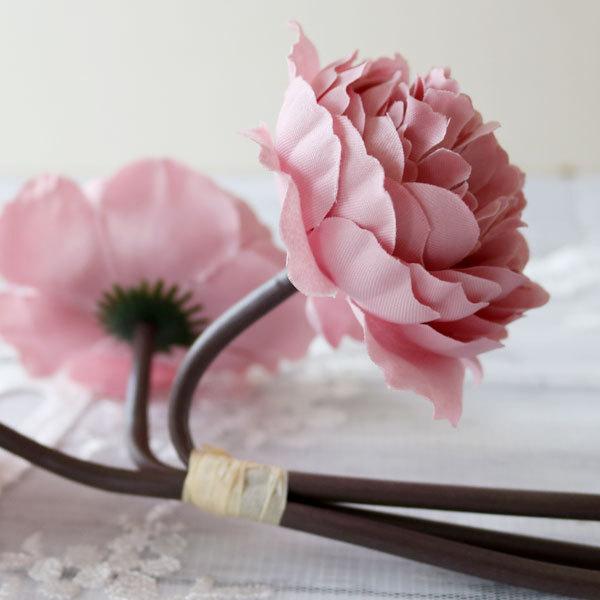 造花 オシャレ アーティフィシャルフラワー ピオニーバンドル モーブ