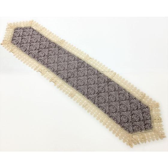 テーブルランナー ダマスク 35×150cm レース ファブリック 敷物