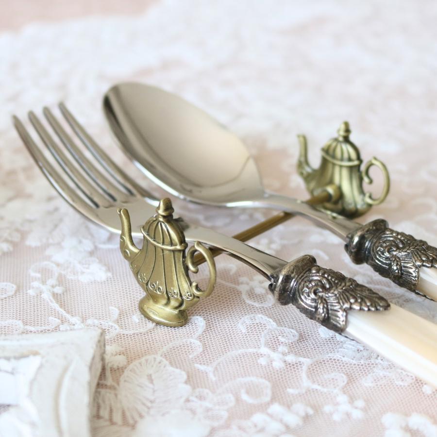 アンティークフランス　カトラリーレスト　セット　箸置き カトラリーレスト 箸置き おしゃれ 2個セット ゴールド ナイフレスト