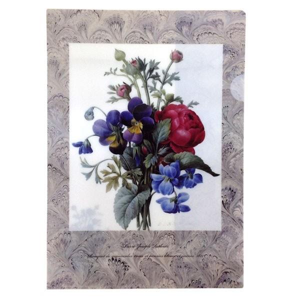 クリアファイル A4 薔薇 ルドゥーテ ファイル 2枚セット チンツ