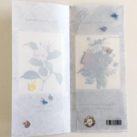 クリアファイル バラ売り チケットファイル チケットホルダー クリアファイル 薔薇 ミニファイル