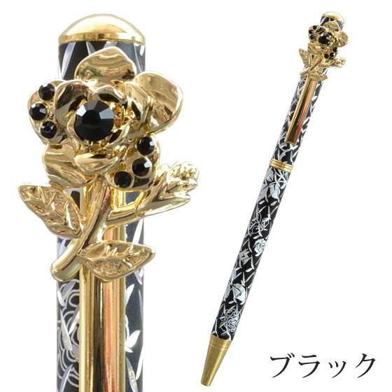 クラシック ボールペン プレゼント 女性 スワロフスキー ゴールデンローズ キラキラ 黒インク クリップボールペン 油性ボールペン 姫系 薔薇雑貨 可愛い 筆記用具 ギフト Karolinemedeiros Com Br