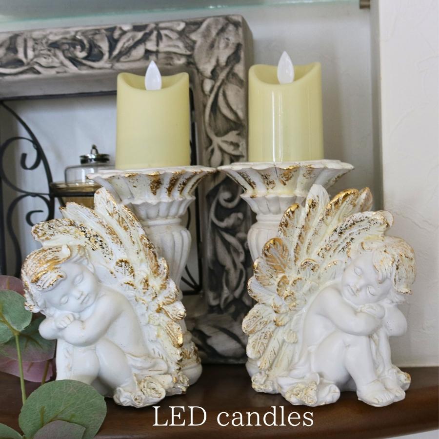 天使 置物 オブジェ 妖精 人形 グッズ LED キャンドル ライト 玄関