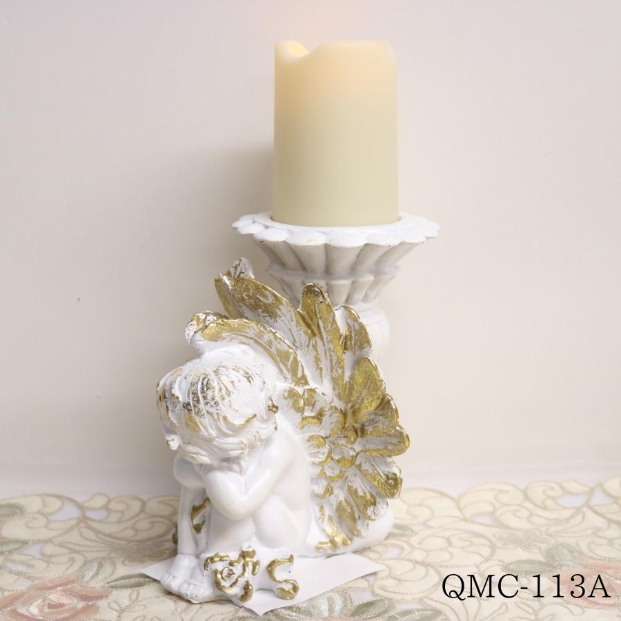 天使 置物 オブジェ 妖精 人形 グッズ LED キャンドル ライト 玄関