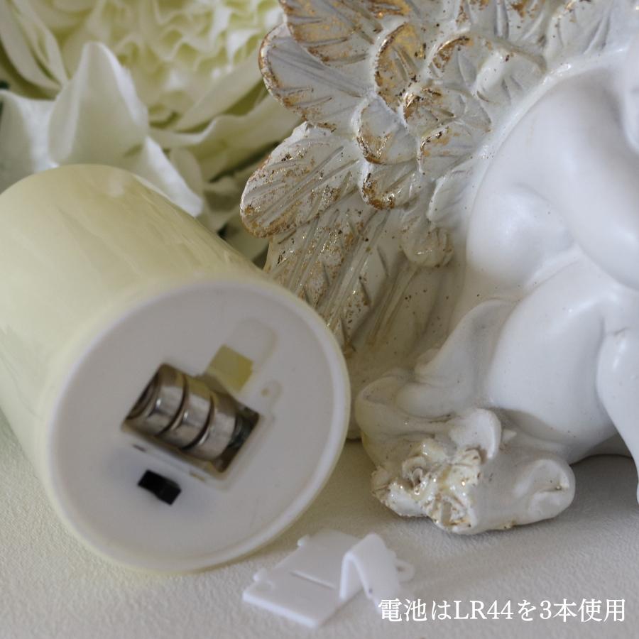 天使 置物 オブジェ 妖精 人形 グッズ LED キャンドル ライト 玄関
