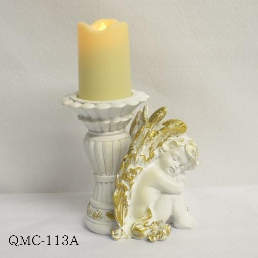 天使 置物 オブジェ 妖精 人形 グッズ LED キャンドル ライト 玄関