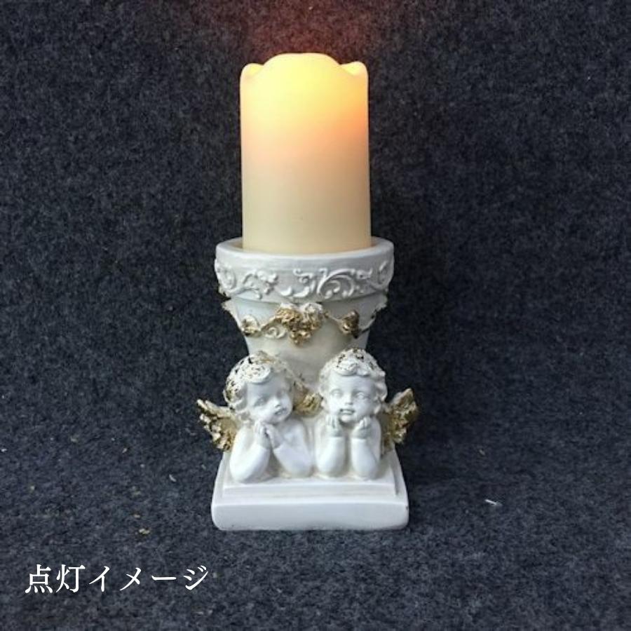 天使 置物 エンジェル LED キャンドル 雑貨 オブジェ オーナメント