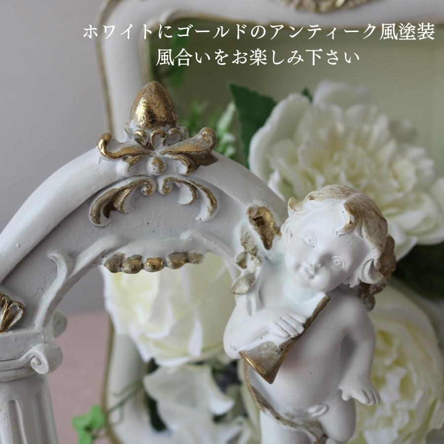 天使 エンジェル 置物 オブジェ LED キャンドル 白 雑貨 オーナメント