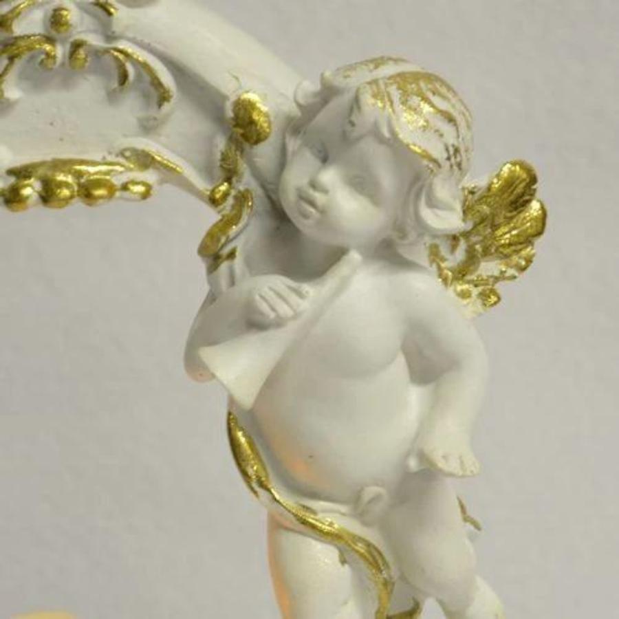 天使 エンジェル 置物 オブジェ LED キャンドル 白 雑貨 オーナメント