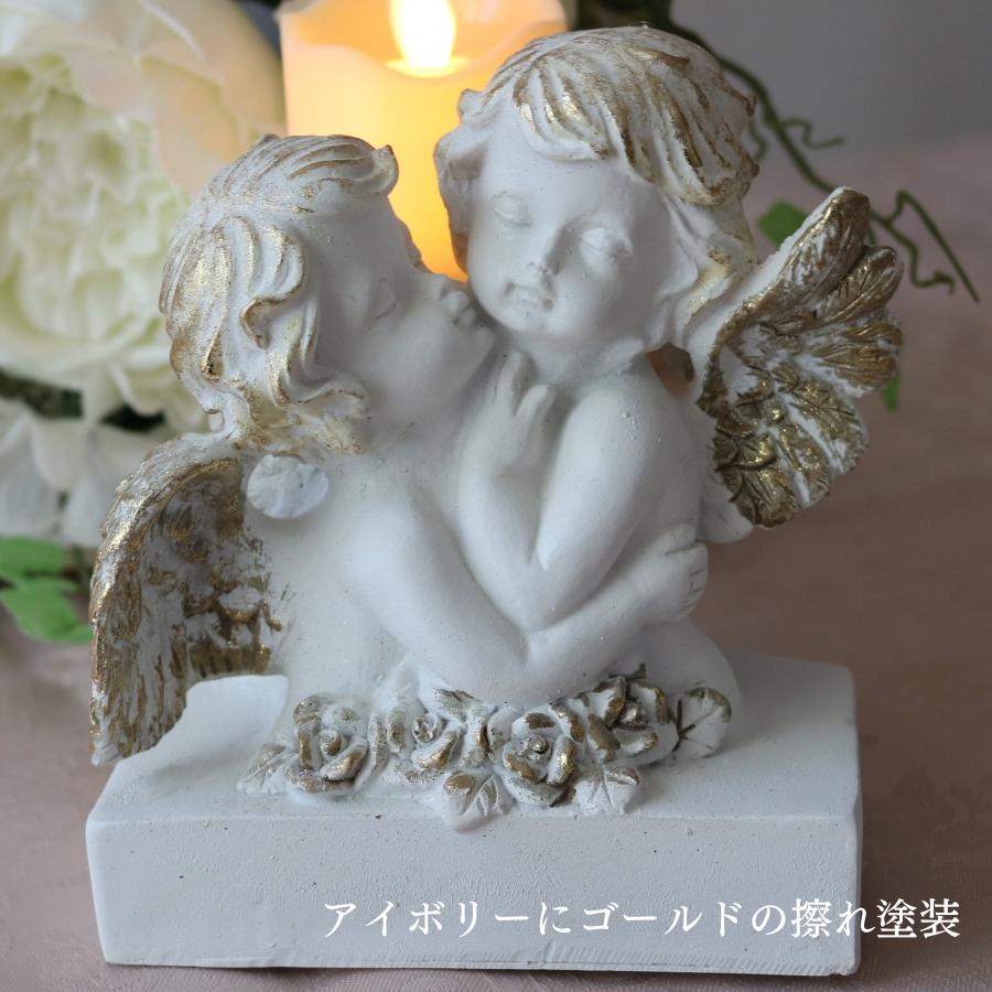 LED キャンドル エンジェル 天使 ローズ 薔薇 置物 グッズ 人形 雑貨