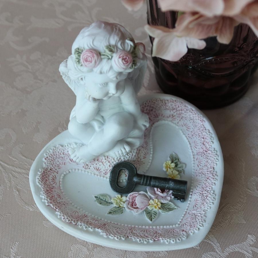 天使 置物 エンジェル トレイ 小物入れ 雑貨 ローズ トレー 妖精