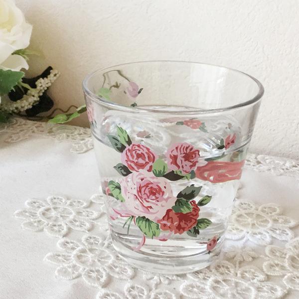 ガラスタンブラー ローズ グラス コップ 日本製 ガラス食器 キッチン