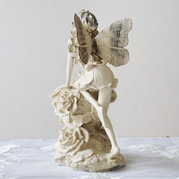 オブジェ 置物 ローズ フェアリーオーナメント 薔薇 妖精 アンティーク