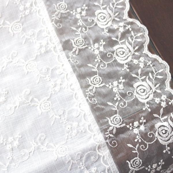 薔薇 レース テーブルセンター 120cm 刺繍 かわいい おしゃれ 薔薇 レース テーブルセンター 120cm 刺繍 かわいい おしゃれ