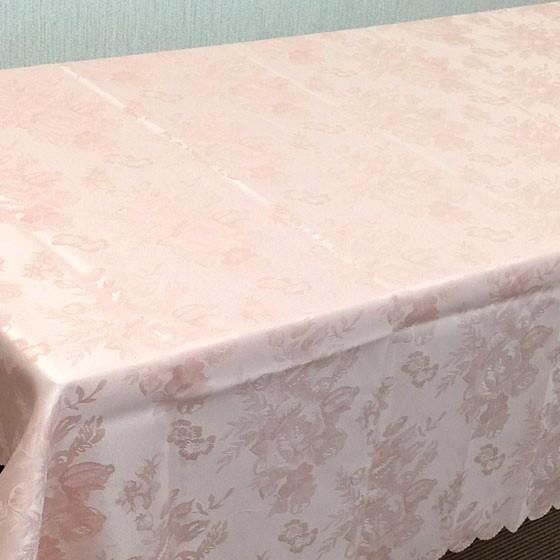 テーブルクロス 業務用 キッチン雑貨 撥水加工 ローズ柄 135×180cm 4人