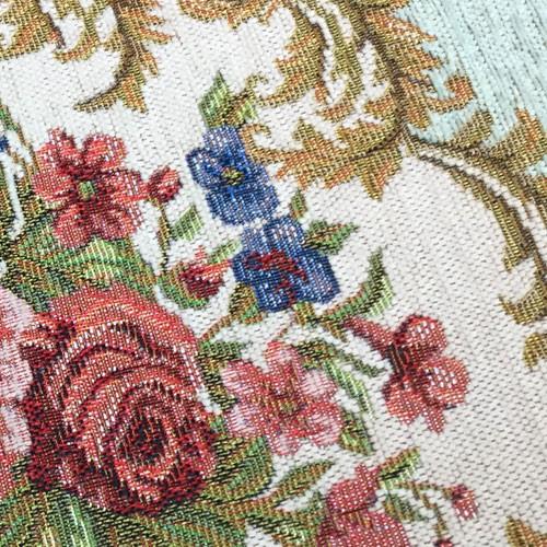 アラベスク 薔薇柄 シェニール トイレマット 62×70cm シェニール織り