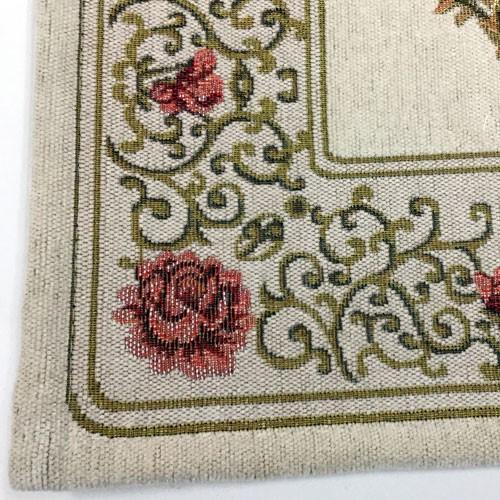 アラベスク 薔薇柄 シェニール トイレマット 62×70cm シェニール織り