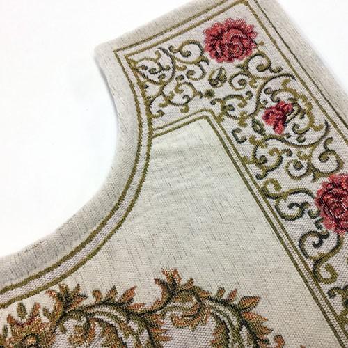 アラベスク 薔薇柄 シェニール トイレマット 62×70cm シェニール織り