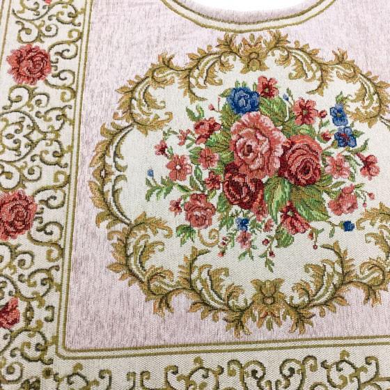 アラベスク 薔薇柄 シェニール トイレマット 62×70cm シェニール織り