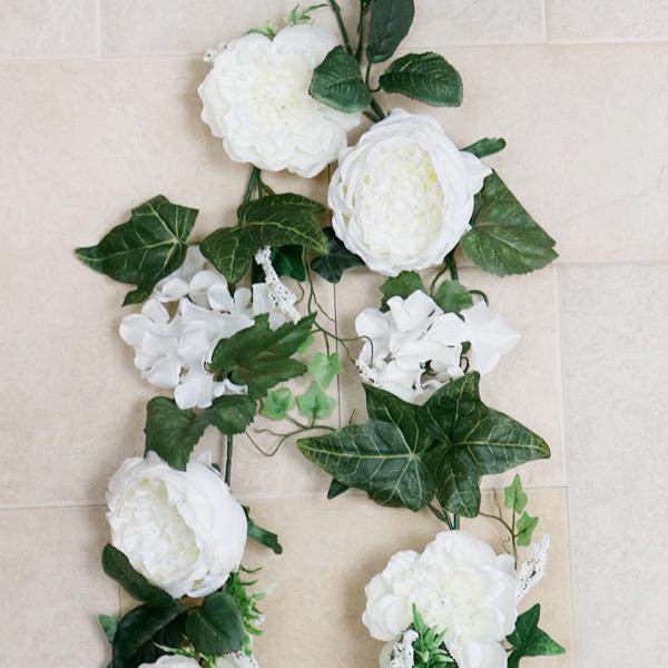 アーティフィシャルフラワー 造花 薔薇 アレンジ モーブ ホワイト