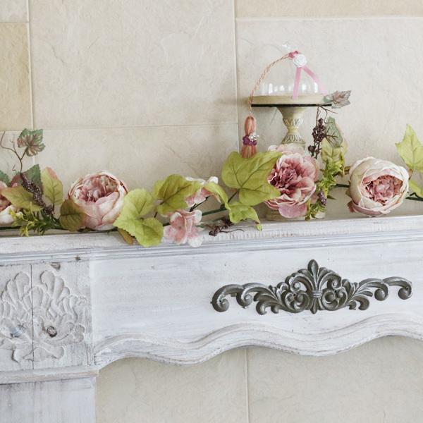 アーティフィシャルフラワー 造花 薔薇 アレンジ モーブ ホワイト