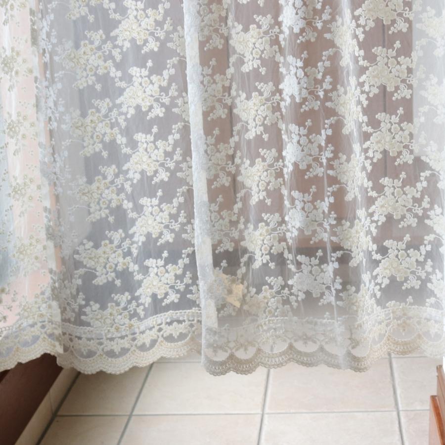 カフェカーテン ロング レース おしゃれ 突っ張り棒 目隠し トイレ