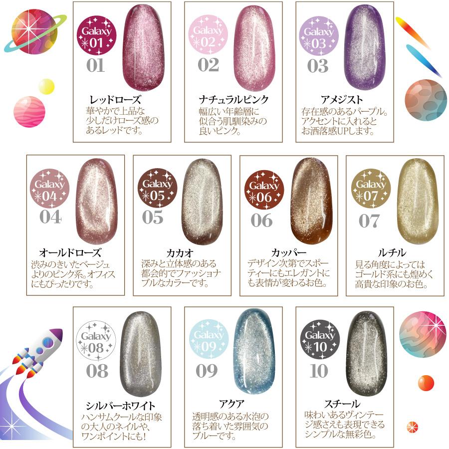 新発売【ギャラクシー ジェル】マグネットジェル ネイルレシピ カラージェル 微粒子 奥行きのある神秘的なきらめき！ |  | 03