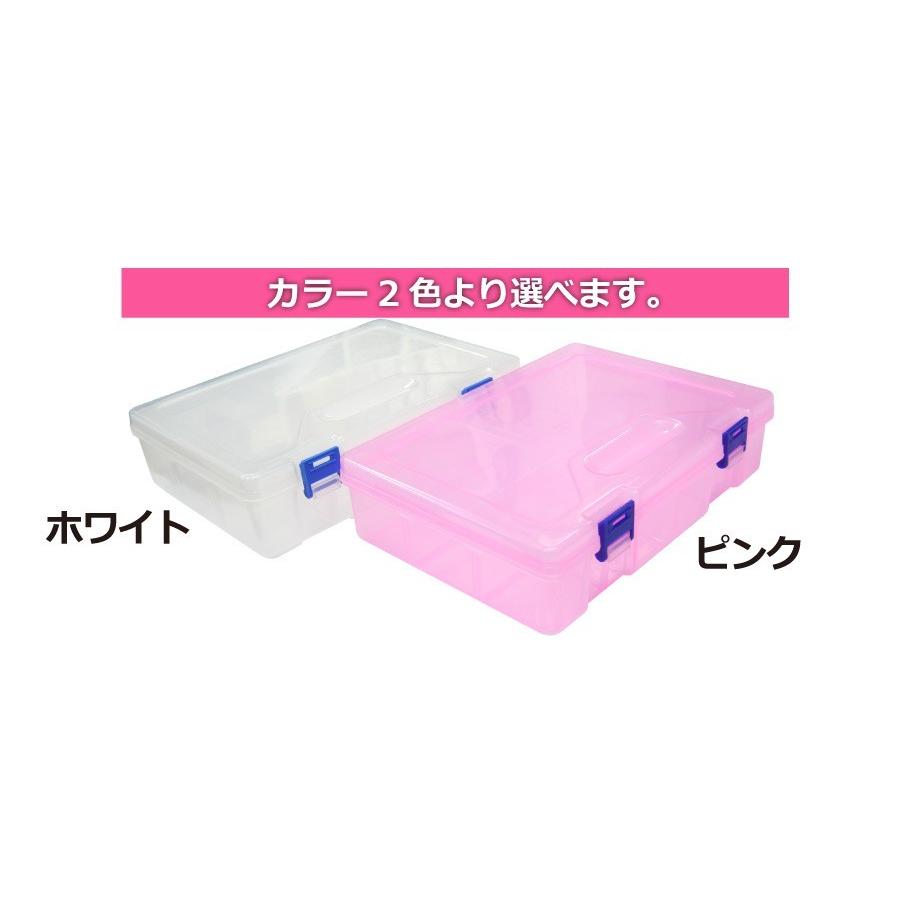 クリアケース単品】トレー付き2層式でジェルや細々したネイル小物を