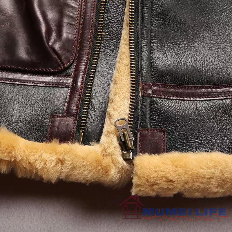 メンフィス・ベル 復刻40's 高級感満載◆ B-17 WWII B-3 TYPE ムートンフライトジャケット 牛革の画像