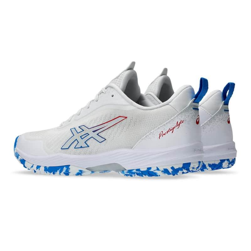アシックス シューズ PRESTIGELYTE 5 OC WHITE/ELECTRIC BLUE 1043A021