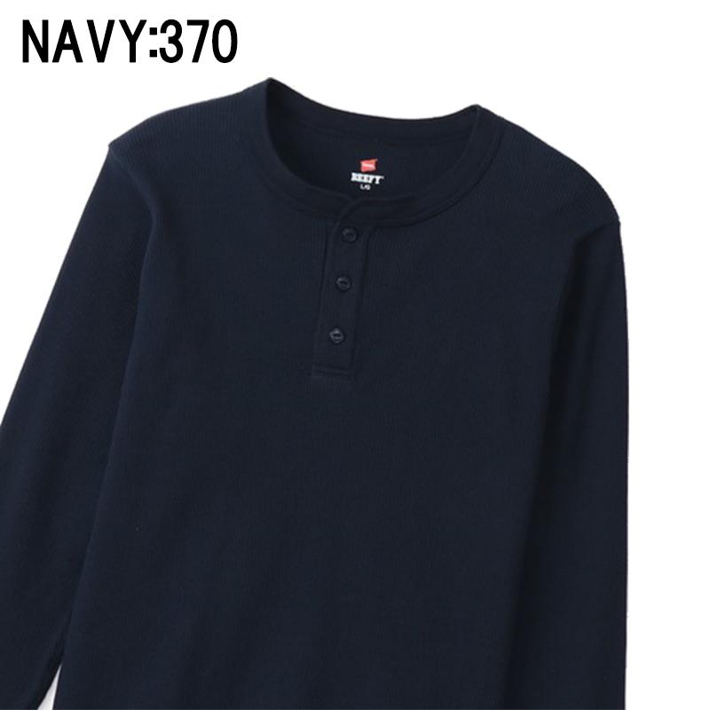 ヘインズ サーマルヘンリーネックロングスリーブ HENLY NECK LONG T