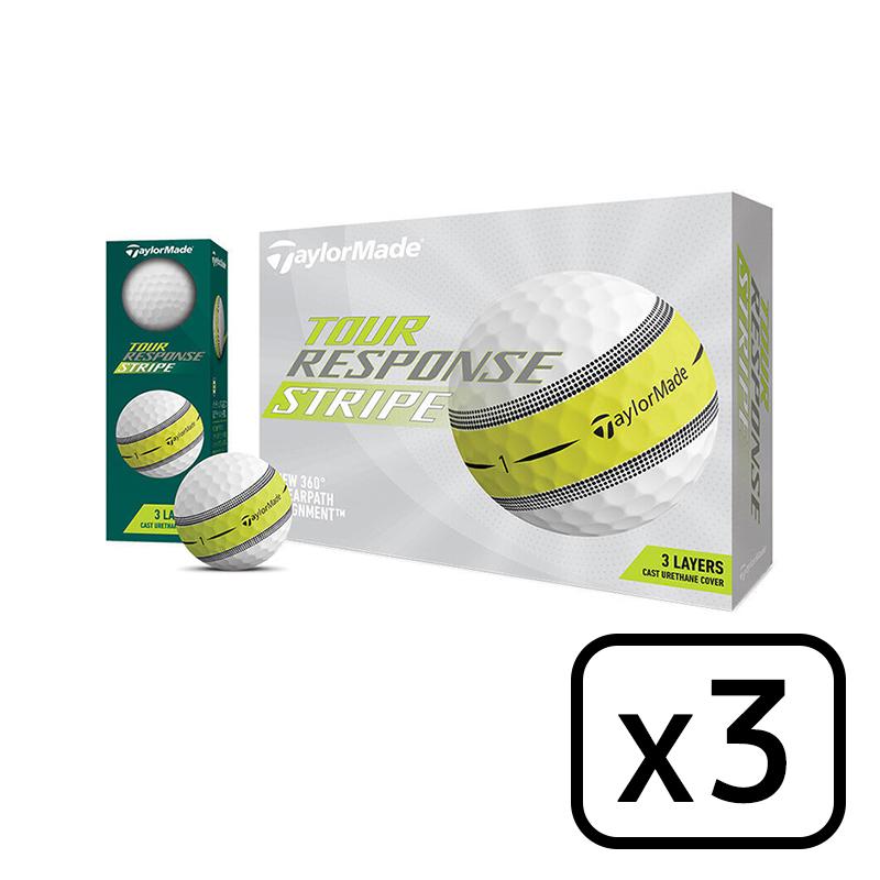3ダースセット TaylorMade TOUR RESPONSE STRIPE ボール 2022