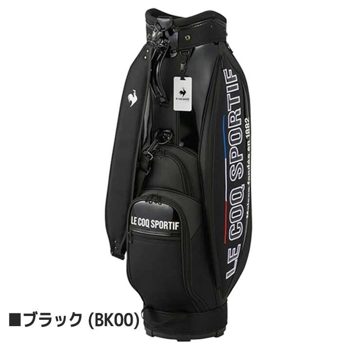 ルコックスポルティフ キャディバッグle coq sportif caddy bag 6分割 9.0型(47インチ対応) QQBXJJ11  ブラック/ホワイト/レッド 正規品