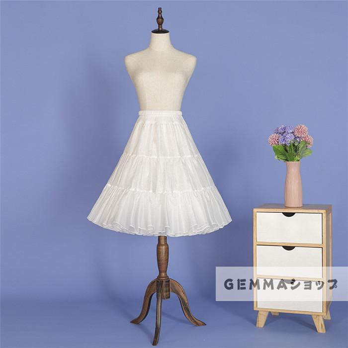 パニエ スカート用 ワンピース用 ロリータ Lolita Aライン ホワイトパニエ ブラックパニエ ワイヤなし 雲パニエ | ブランド登録なし | 06