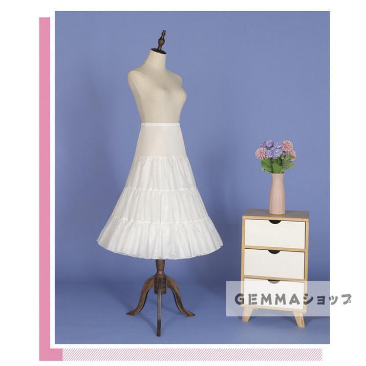 パニエ スカート用 ワンピース用 ロリータ Lolita Aライン ホワイトパニエ ブラックパニエ ワイヤなし 雲パニエ | ブランド登録なし | 07