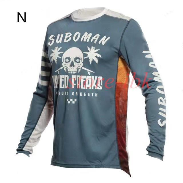 オフロード お洒落 モトクロスジャージ 長袖 Tシャツ 春夏秋 吸汗 速乾