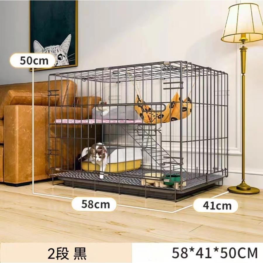 2023 新品 新品猫用ケージ 大型 多頭飼い 組立簡単 折り畳み式 掃除しやすいネコ用ゲージ コンパクト高さ 錆びない キャットハウス_5