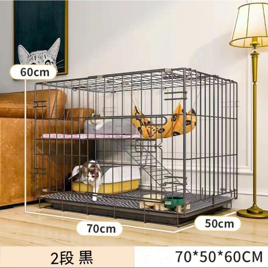 2023 新品 新品猫用ケージ 大型 多頭飼い 組立簡単 折り畳み式 掃除しやすいネコ用ゲージ コンパクト高さ 錆びない キャットハウス_6
