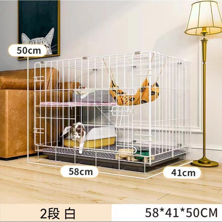 2023 新品 新品猫用ケージ 大型 多頭飼い 組立簡単 折り畳み式 掃除しやすいネコ用ゲージ コンパクト高さ 錆びない キャットハウス_7