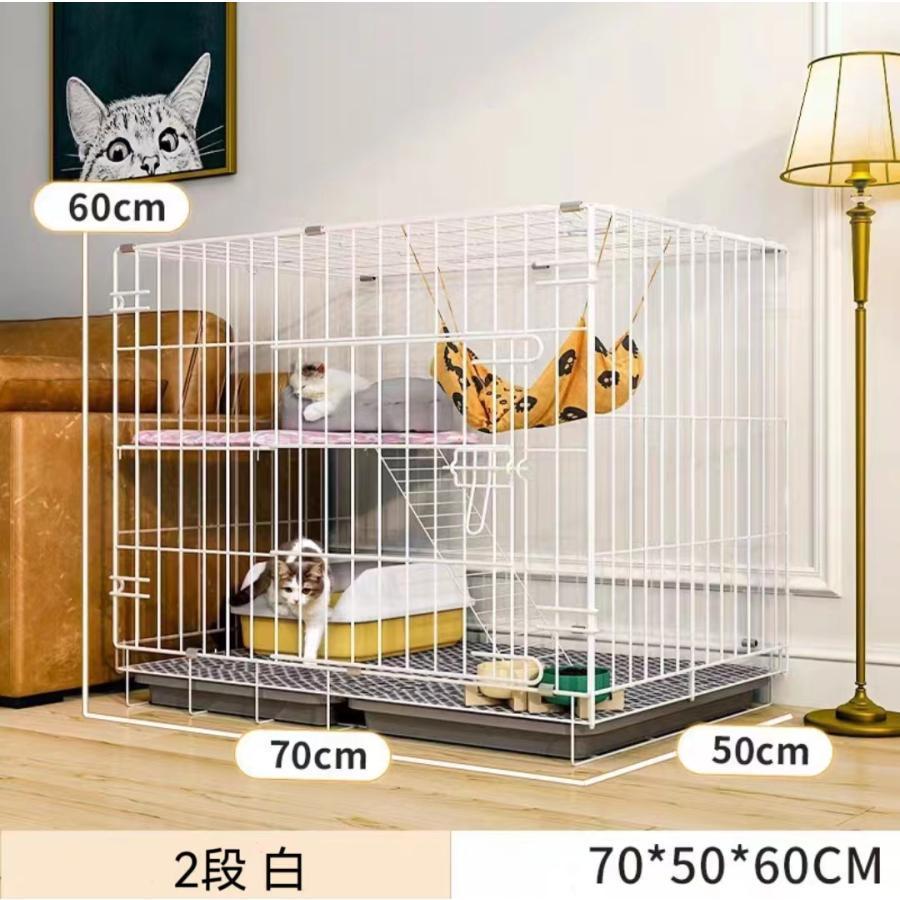 2023 新品 新品猫用ケージ 大型 多頭飼い 組立簡単 折り畳み式 掃除しやすいネコ用ゲージ コンパクト高さ 錆びない キャットハウス_8