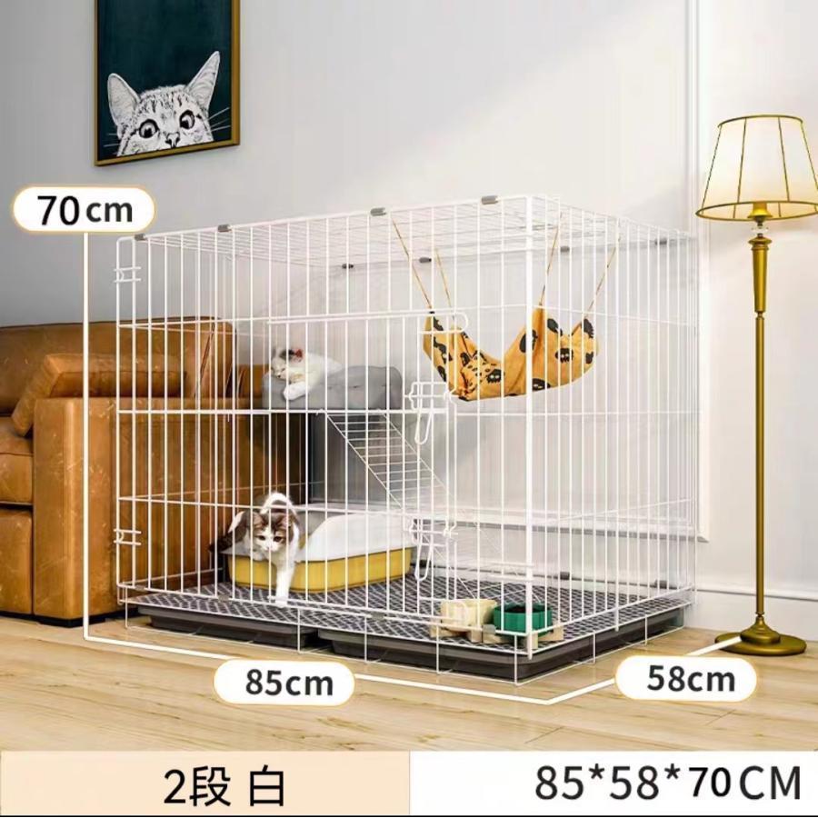 2023 新品 新品猫用ケージ 大型 多頭飼い 組立簡単 折り畳み式 掃除しやすいネコ用ゲージ コンパクト高さ 錆びない キャットハウス_9