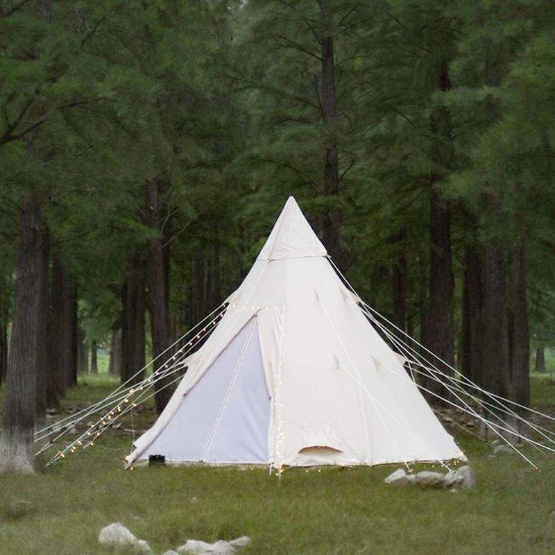 新しい季節 ポリコットン コットンテント ワンポールテント Tomount キャンプテントtc素材 焚火 遮光 通気 撥水 簡単設営 3 5人 四季適用 タープ テント設営用品 Vaasanooppera Com