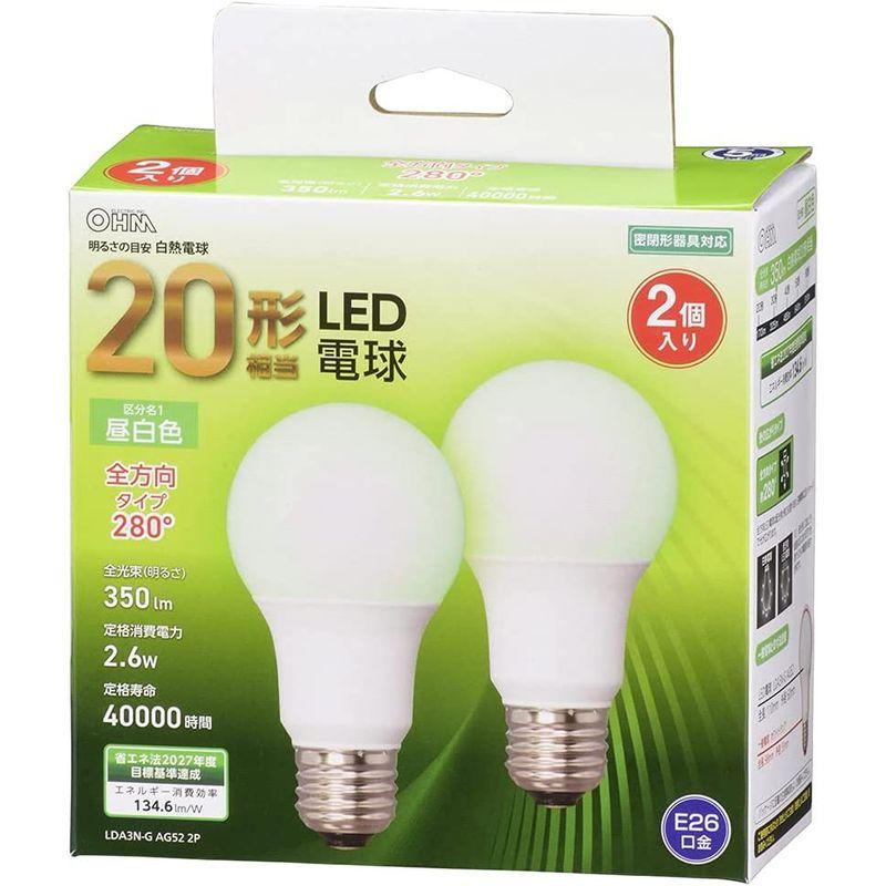 優れた品質優れた品質オーム電機 LED電球 E26 20形相当 昼白色 全方向