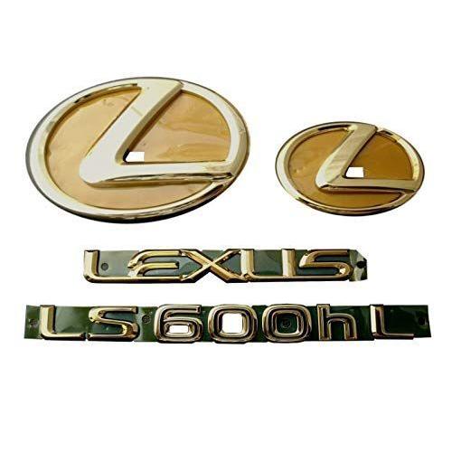 ｕｓｆ４０系 Ls460 前期プリクラ無し車 に適合 自動車 レクサス Ls600hl ゴールドエンブレム Ls460 4点セット エンブレム メイメイ