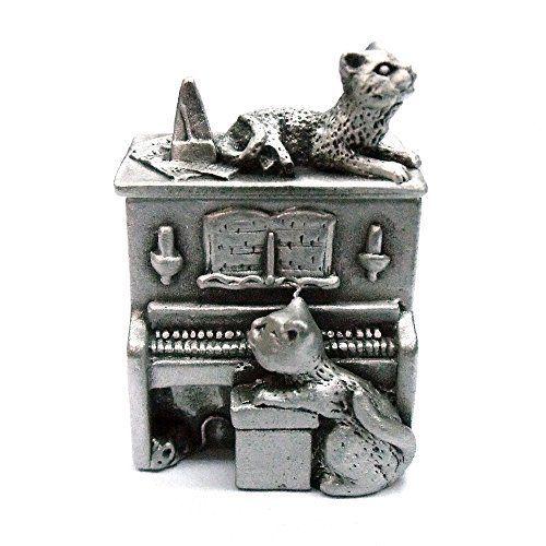 A.E.Williams 猫のトゥースボックス ピアノ ピューター 錫 英国製 ケース 【クーポン対象外】 2022 かわいい 乳歯入れ