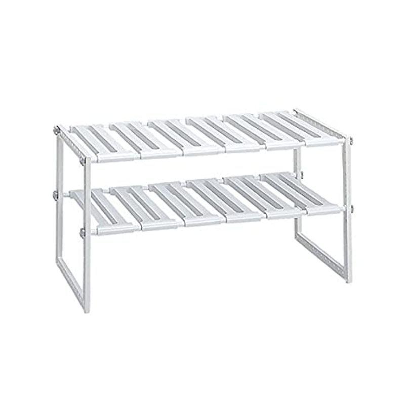 Belca キッチン収納 シンク下フリーラック ワイド 伸縮タイプ 幅50 75 奥行39 4 高さ40cm ホワイト Kw2 Ex Esuhh8ok9j キッチン 日用品 文具 Yummums Hu