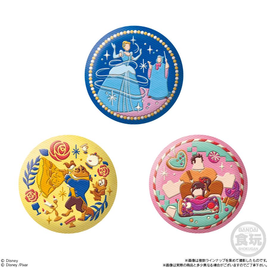 BOX〕バンダイ Disney Characters 刺繍缶バッジビスケット2 12個入