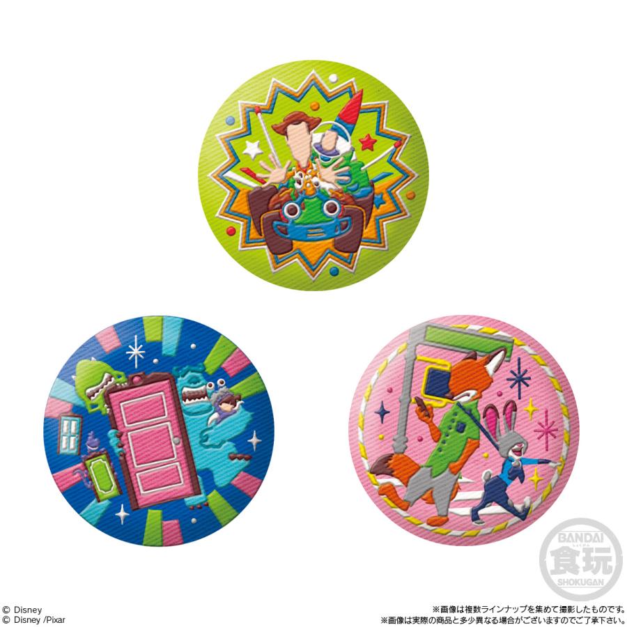 6個バラ売り〕バンダイ Disney Characters 刺繍缶バッジビスケット2 6