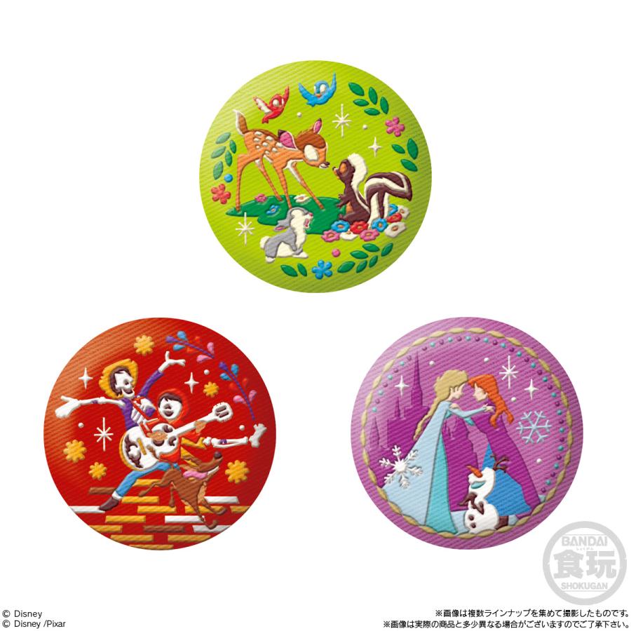 6個バラ売り〕バンダイ Disney Characters 刺繍缶バッジビスケット2 6