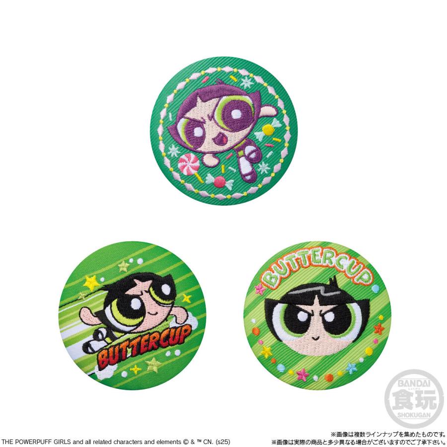 6個バラ売り〕バンダイ パワーパフガールズ 刺繍缶バッジビスケット 6